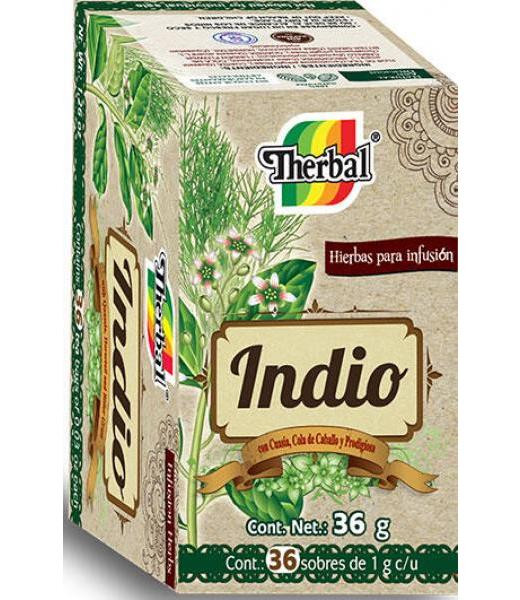 INFUSION INDIO C 36 SOB. DE 1 GR CON CUASIACOLA DE CABALLO Y PROD THERBAL