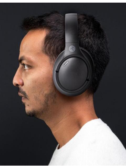 TECHZONE AUDIFONOS CON MICROFONO TZDJ02 BLUETOOTH INALAMBRICO USB-C NEGRO - Imagen 4