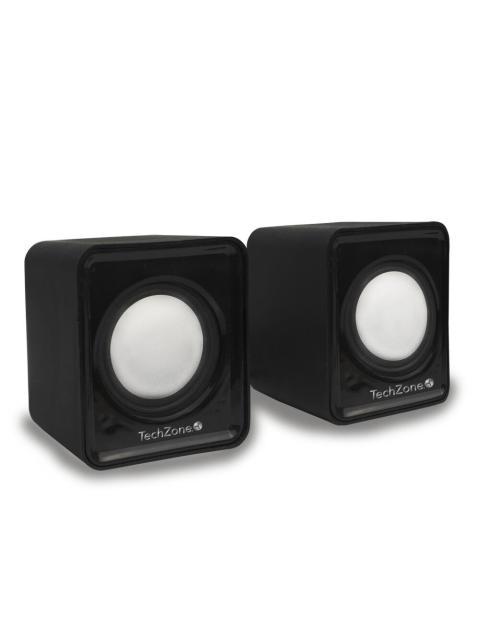 TECHZONE BOCINA PORTATIL TZ20SPK ALAMBRICO 2.1 CANALES 6W RMS 200W PMPO USB NEGRO - Imagen 3