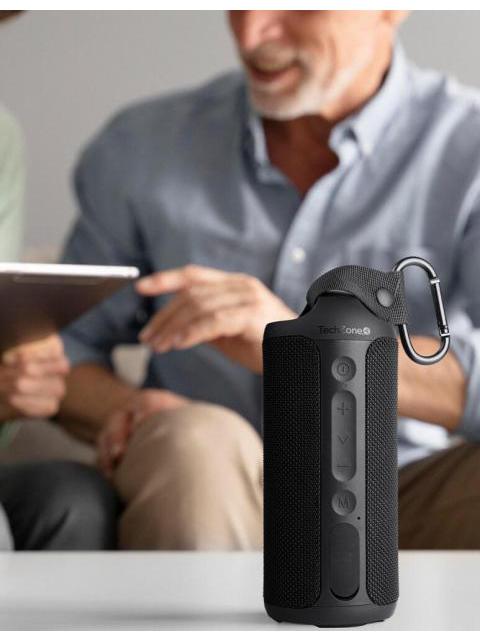 TECHZONE BOCINA PORTATIL TZSP02 BLUETOOTH INALAMBRICO USB-C NEGRO - Imagen 3