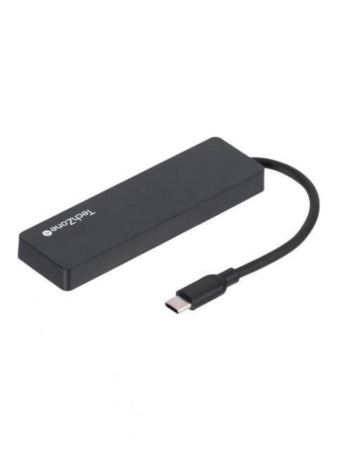 TECHZONE HUB USB-C 3.2 MACHO - 4X USB-A 3.2 500 MBIT-S NEGRO - Imagen 2