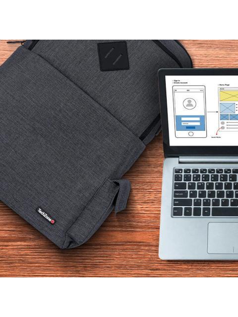 TECHZONE MOCHILA DE NYLON-POLIESTER TZ21LBP03-B PARA LAPTOP 15.6? NEGRO - Imagen 8