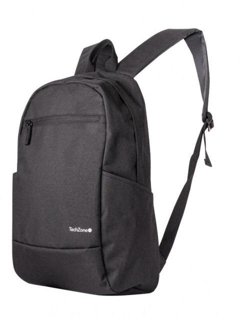 TECHZONE MOCHILA DE POLIESTER BASIC BLACK PARA LAPTOP 15.6 NEGRO - Imagen 2