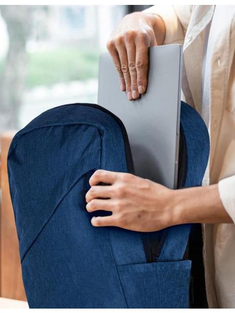 TECHZONE MOCHILA DE POLIESTER CLASSIC PARA LAPTOP 15.6 AZUL - Imagen 3