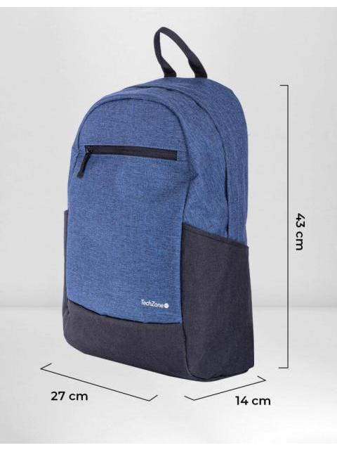 TECHZONE MOCHILA DE POLIESTER EASY LITE BLUE PARA LAPTOP 15.6 AZUL - Imagen 3