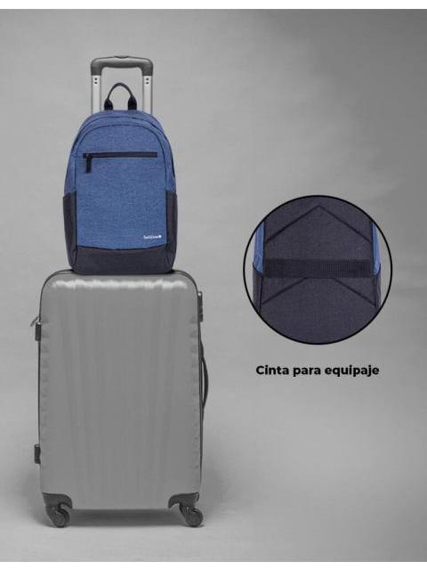 TECHZONE MOCHILA DE POLIESTER EASY LITE BLUE PARA LAPTOP 15.6 AZUL - Imagen 6