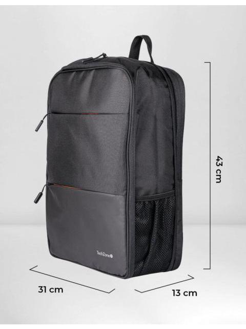 TECHZONE MOCHILA DE POLIESTER EXPAND PARA LAPTOP 16 NEGRO - Imagen 3