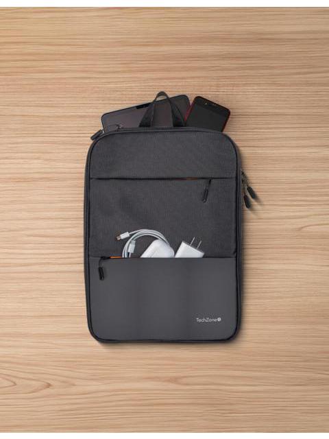 TECHZONE MOCHILA DE POLIESTER EXPAND PARA LAPTOP 16 NEGRO - Imagen 4