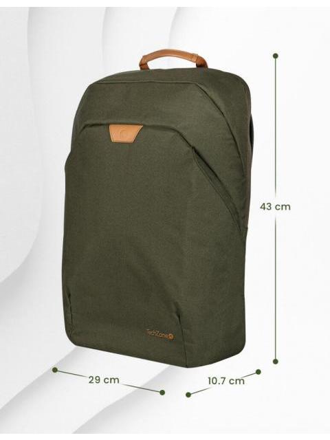 TECHZONE MOCHILA DE POLIETILENO RPET ECHO HERO PARA LAPTOP 15.6 VERDE - Imagen 4
