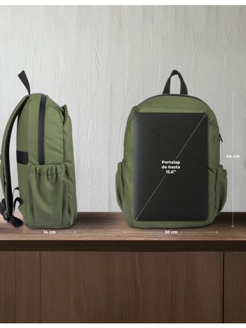 TECHZONE MOCHILA STYLE DE POLIESTER PARA LAPTOP 16 VERDE - Imagen 6