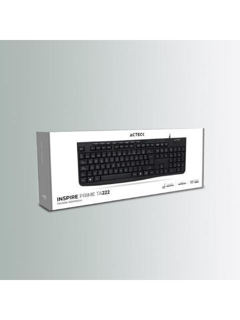 TECLADO ACTECK INSPIRE PRIME TA222 ALAMBRICO USB NEGRO ESPANOL - Imagen 4