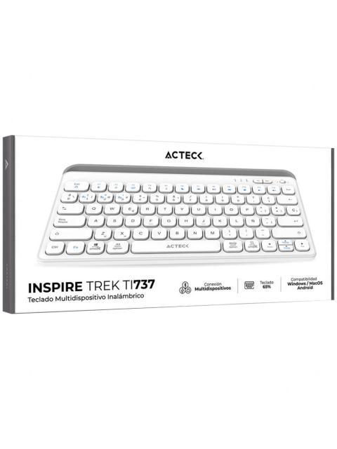 TECLADO ACTECK INSPIRE TREK TI737 65% INALAMBRICO RF INALAMBRICO-BLUETOOTH BLANCO ESPANOL - Imagen 5