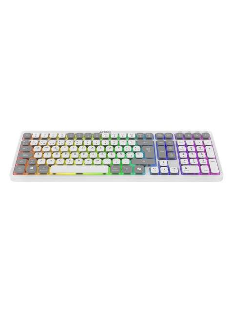 TECLADO ACTECK TECHNO PRO TI790 LED RGB TECLADO MECANICO OPTICO INALAMBRICO RF INALAMBRICO-BLUETOOTH BLANCO ESPANOL - Imagen 2