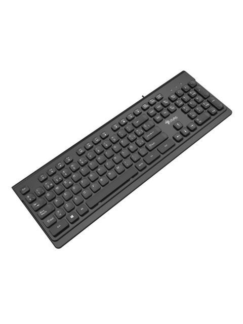 TECLADO ALAMBRICO STYLOS STPTEC6B MEMBRANA 100 104 TECLAS CONEXION USB A 1.5M NEGRO - Imagen 2