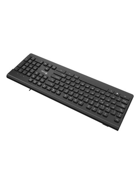 TECLADO ALAMBRICO STYLOS STPTEC6B MEMBRANA 100 104 TECLAS CONEXION USB A 1.5M NEGRO - Imagen 3