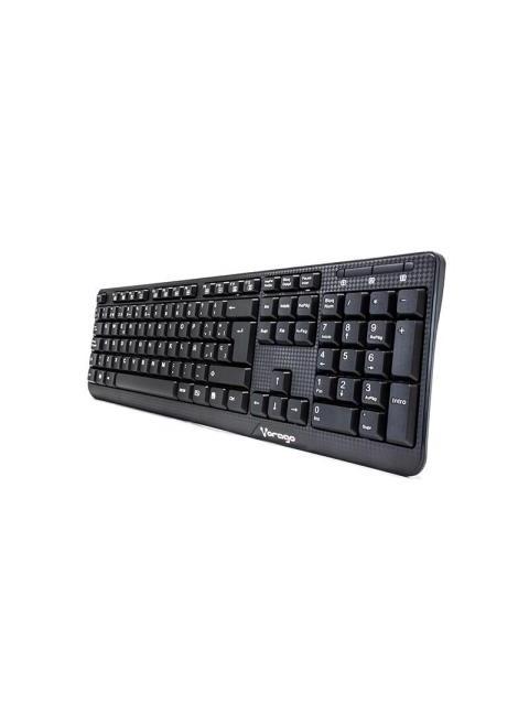 TECLADO ALAMBRICO VORAGO KB102 USB ALAMBRICO UNIVERSAL TECLAS FN MULTIMEDIA NEGRO. - Imagen 2