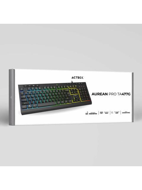 TECLADO GAMER ACTECK AUREAN PRO TA477G ALAMBRICO USB NEGRO - Imagen 4