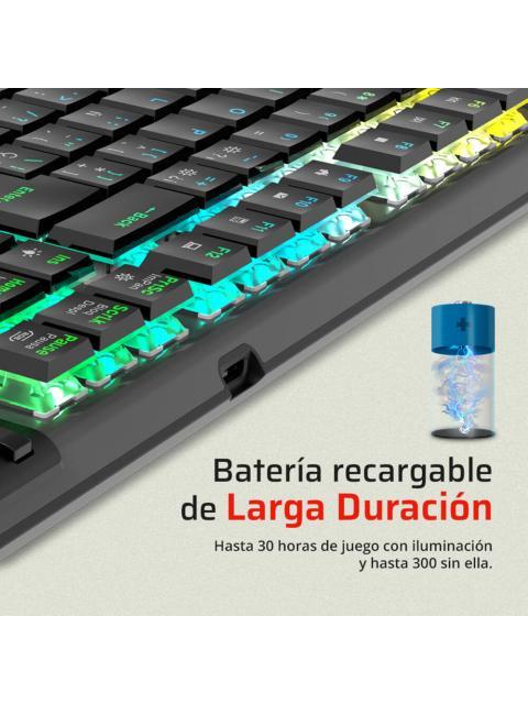 TECLADO GAMER BALAM RUSH DOMINATE EXPERT GK979I LED RGB TECLADO MECANICO OUTEMU RED INALAMBRICO RF INALAMBRICO-BLUETOOTH NEGRO ESPANOL - Imagen 3