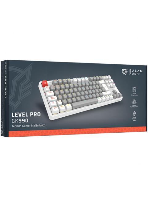 TECLADO GAMER BALAM RUSH LEVEL PRO GK990 LED RGB TKL TECLADO MECANICO OUTEMU RED INALAMBRICO RF INALAMBRICO-BLUETOOTH BLANCO ESPANOL - Imagen 6