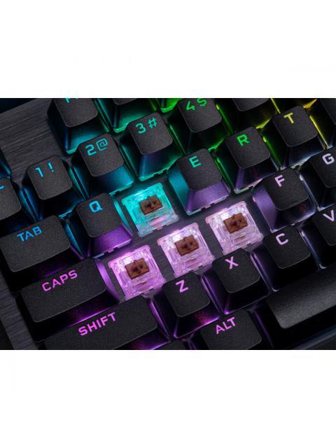 TECLADO GAMER CORSAIR K70 RGB PRO LED RGB TECLADO MECANICO CHERRY MX BROWN ALAMBRICO USB NEGRO INGLES - Imagen 7