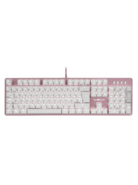 TECLADO GAMER GAME FACTOR KBG400-PK TECLADO MECANICO SWITCH KRED RED ALAMBRICO ROSA (ESPANOL)