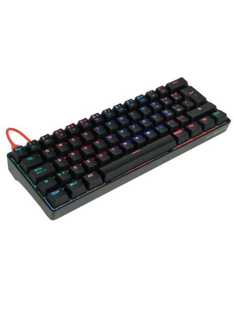 TECLADO GAMER GAME FACTOR KBG560 RGB TECLADO MECANICO SWITCH BLUE ALAMBRICO NEGRO (ESPANOL) - Imagen 7