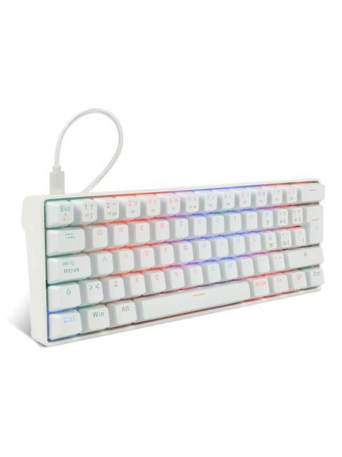TECLADO GAMER GAME FACTOR KBG560 RGB TECLADO MECANICO SWITCH RED ALAMBRICO BLANCO (ESPANOL) - Imagen 3