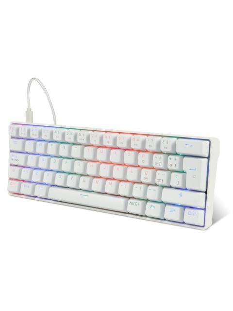TECLADO GAMER GAME FACTOR KBG560 RGB TECLADO MECANICO SWITCH RED ALAMBRICO BLANCO (ESPANOL) - Imagen 4