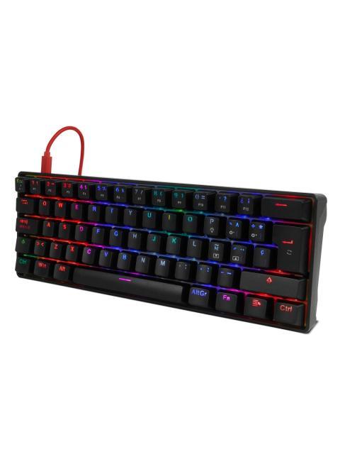 TECLADO GAMER GAME FACTOR KBG560 RGB TECLADO MECANICO SWITCH RED ALAMBRICO ROJO (ESPANOL) - Imagen 4