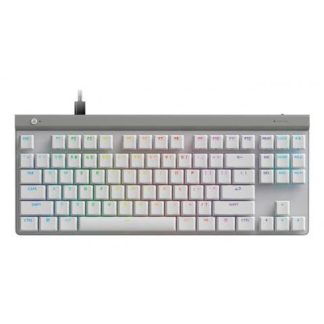 TECLADO GAMER LOGITECH G515 LED RGB TKL TECLADO MECANICO LOGITECH TACTILE ALAMBRICO USB BLANCO INGLES