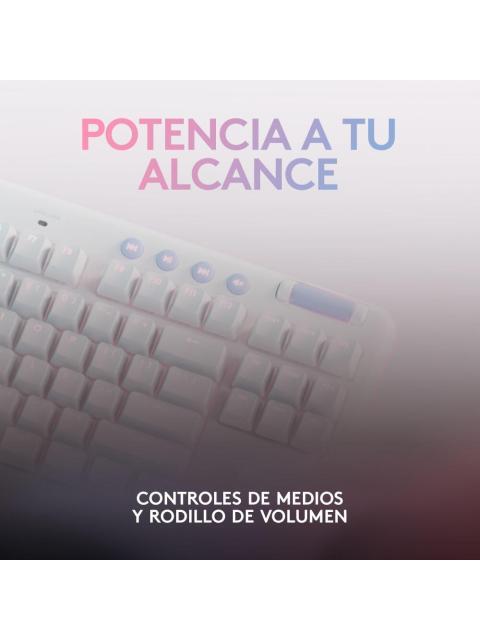 TECLADO GAMER LOGITECH G713 LED RGB TENKEYLESS (TKL) TECLADO MECANICO LOGITECH GX BROWN ALAMBRICO USB BLANCO INGLES - Imagen 7