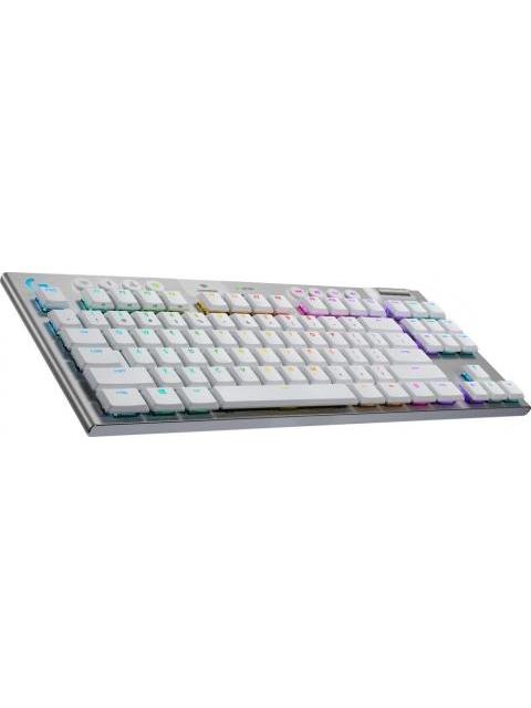 TECLADO GAMER LOGITECH G915 TKL RGB TECLADO MECANICO SWITCH GL TACTIL INALAMBRICO BLANCO (INGLES) - Imagen 3