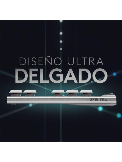 TECLADO GAMER LOGITECH G915 TKL RGB TECLADO MECANICO SWITCH GL TACTIL INALAMBRICO BLANCO (INGLES) - Imagen 3