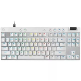 TECLADO GAMER LOGITECH PRO X TKL RAPID LED RGB TKL TECLADO MECANICO MAGNETICOS ANALOGICOS ALAMBRICO USB-BLUETOOTH BLANCO INGLES