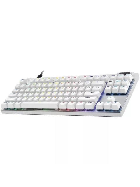 TECLADO GAMER LOGITECH PRO X TKL RAPID LED RGB TKL TECLADO MECANICO MAGNETICOS ANALOGICOS ALAMBRICO USB-BLUETOOTH BLANCO INGLES - Imagen 2