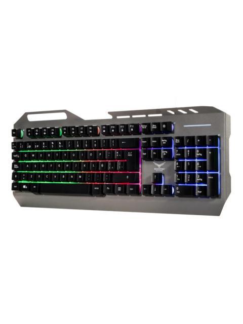 TECLADO GAMER NACEB CYBER STEEL LED RGB ALAMBRICO USB GRIS ESPANOL - Imagen 2