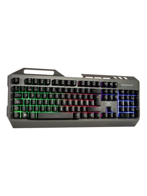 TECLADO GAMER NACEB CYBER STEEL LED RGB ALAMBRICO USB GRIS ESPANOL - Imagen 4