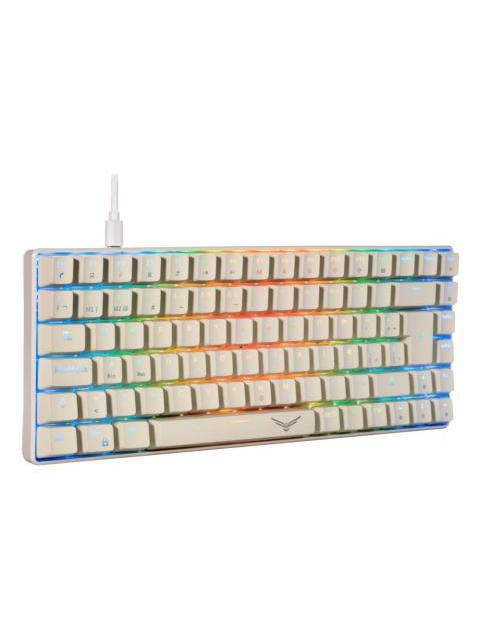 TECLADO GAMER NACEB GRAY BASILIK LED RGB 75% TECLADO MECANICO HUANO RED ALAMBRICO USB BLANCO ESPANOL - Imagen 3
