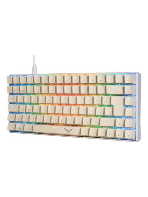 TECLADO GAMER NACEB GRAY BASILIK LED RGB 75% TECLADO MECANICO HUANO RED ALAMBRICO USB BLANCO ESPANOL - Imagen 4