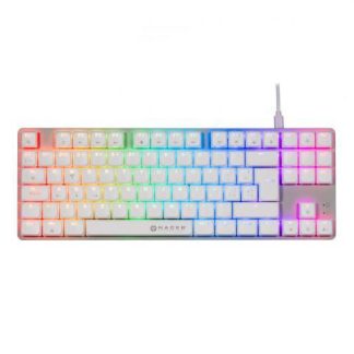 TECLADO GAMER NACEB NA-0971 LED RGB TKL TECLADO MECANICO HUANO RED ALAMBRICO USB BLANCO ESPANOL