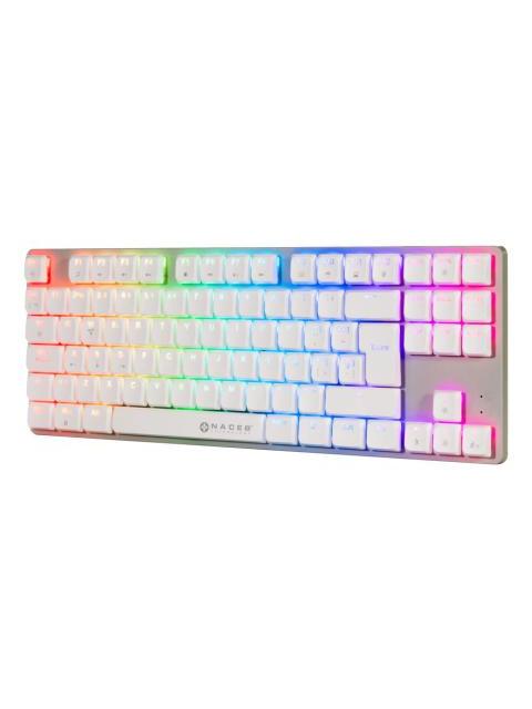 TECLADO GAMER NACEB NA-0971 LED RGB TKL TECLADO MECANICO HUANO RED ALAMBRICO USB BLANCO ESPANOL - Imagen 3