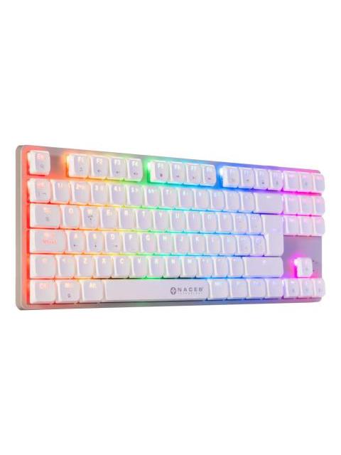 TECLADO GAMER NACEB NA-0971 LED RGB TKL TECLADO MECANICO HUANO RED ALAMBRICO USB BLANCO ESPANOL - Imagen 4