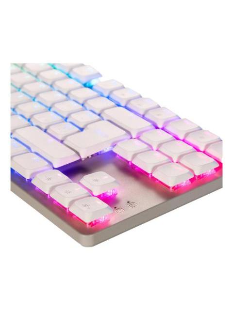TECLADO GAMER NACEB NA-0971 LED RGB TKL TECLADO MECANICO HUANO RED ALAMBRICO USB BLANCO ESPANOL - Imagen 7