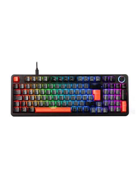 TECLADO GAMER NACEB NA-0972G LED RGB TECLADO MECANICO CHERRY MX BROWN ALAMBRICO USB GRIS ESPANOL