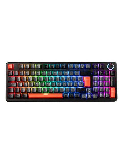 TECLADO GAMER NACEB NA-0972G LED RGB TECLADO MECANICO CHERRY MX BROWN ALAMBRICO USB GRIS ESPANOL - Imagen 2
