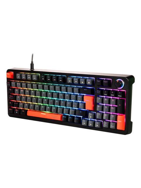 TECLADO GAMER NACEB NA-0972G LED RGB TECLADO MECANICO CHERRY MX BROWN ALAMBRICO USB GRIS ESPANOL - Imagen 4