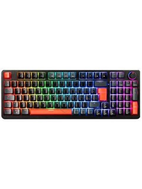 TECLADO GAMER NACEB PHYTON LED RGB TECLADO MECANICO SWITCH BROWN INALAMBRICO RF INALAMBRICO NEGRO ESPANOL