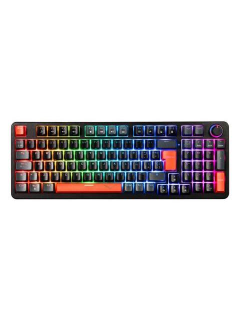 TECLADO GAMER NACEB PHYTON LED RGB TECLADO MECANICO SWITCH BROWN INALAMBRICO RF INALAMBRICO NEGRO ESPANOL - Imagen 2