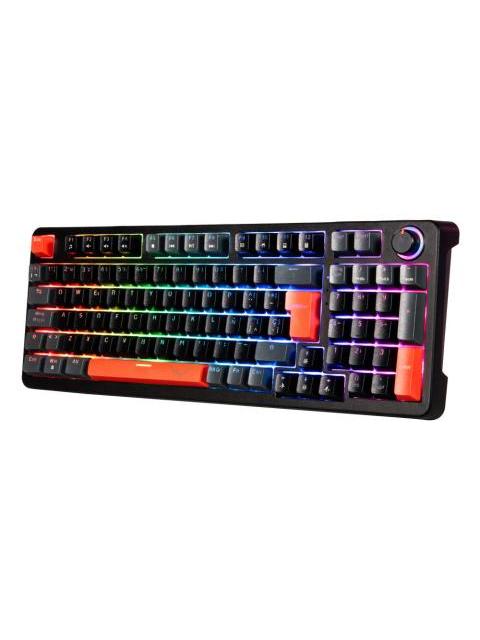 TECLADO GAMER NACEB PHYTON LED RGB TECLADO MECANICO SWITCH BROWN INALAMBRICO RF INALAMBRICO NEGRO ESPANOL - Imagen 3