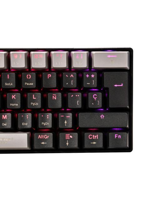 TECLADO GAMER NACEB VIPER LED RGB 60% TECLADO MECANICO MX RED ALAMBRICO USB NEGRO ESPANOL - Imagen 4